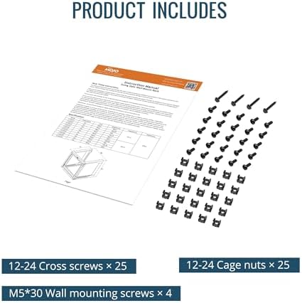Tecmojo 15U Wall Mount Server Rack, Open Frame Network Rack for 19" Computer/AV/Data/IT/Media Equipment, 24" Depth, 16" Apart Mounting Holes, Swing Gate, Square and Tapped Holes - Image 6