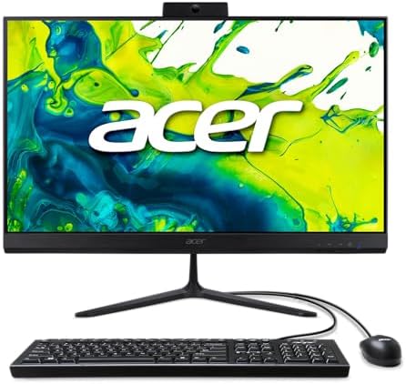 Acer Aspire C24 AIO Desktop | 23.8" Full HD IPS 120Hz Display | Intel Core i3-1305U | Intel UHD Graphics | 8GB DDR4 | 256GB PCIe SSD | Wi-Fi 6 | USB Keyboard & Mouse | C24-2YE13U3UNL-UR12 by Unknown