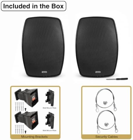 Sound Town 4-Zone Commercial Amplifier and 8 Wall Speakers (SDCA240X8VL4B) - Image 4