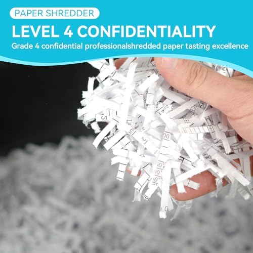 Majnesvon 15-Sheet Cross Cut Paper Shredder - P4 Security & Ultra Quitet, 4.76 Gallons Pullout Waste Bin & Auto Reverse, Heavy Duty Paper/Credit Cards/Staple/Clips Shredder for Home Office (15-Sheet) - Image 2
