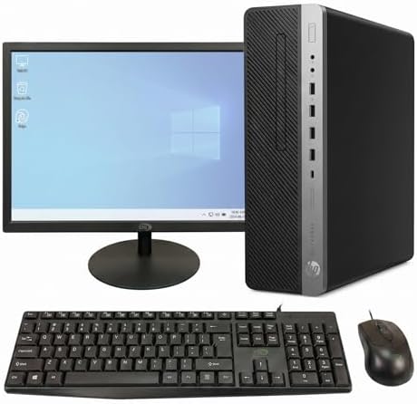 HP EliteDesk 800G4 PC,Core i5-8500,24'' Monitor,16G DDR4,128G SSD(Renewed) by Amazon+Renewed