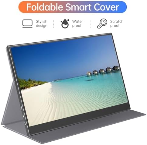 ForHelp 15.6inch Portable Monitor,1080P USB-C HDMI Second External Monitor for Laptop,PC,Mac Phone,PS,Xbox,Swich,IPS Ultra-Thin Zero Frame Gaming Display/Premium Smart Cover - Image 7