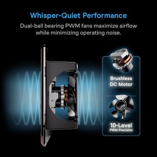 AC Infinity AIRTAP T6, Bronze Register Booster Fan for 6”x12” Openings - Image 6