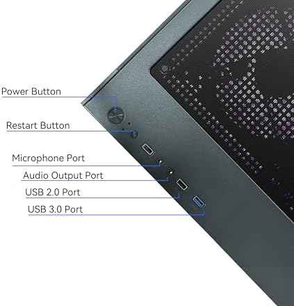 SKYESEV Prebuilt Gaming Desktop PC, AMD Ryzen 5 5600, GeForce RTX 3050 6GB,32GB DDR4 3200MHz RAM, 1TB NVMe SSD, ARGB Air Cooling, Wi-Fi,Tower Computer for Gaming, Streaming, Editing - Image 5