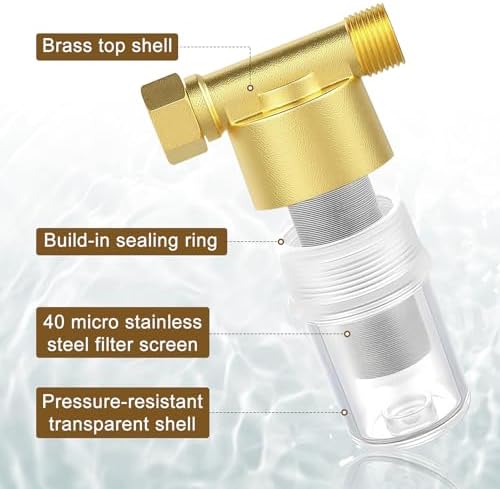 Reusable Sediment Water Filter for Water Heaters - Prevents Yellowing & Clogging, Efficiently Removes Dirt/Rust, Universal Fit for Home/Plumbing/RV - Image 5