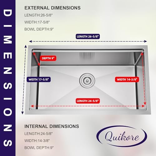 27 Inch Undermount Workstation Handmade Single Bowl Kitchen Sink - Image 7