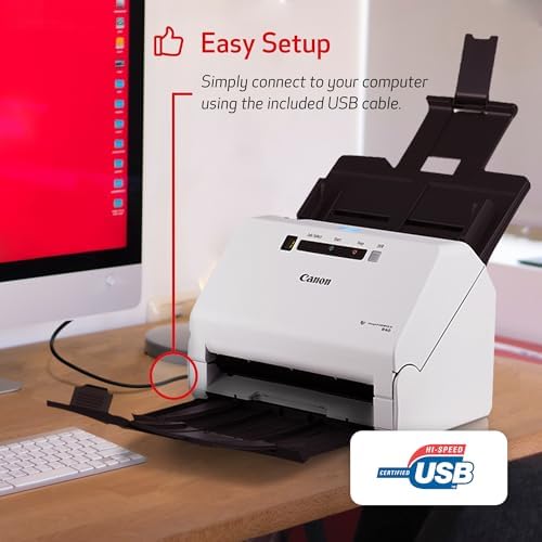 Canon imageFORMULA R40 - Office Document Scanner, Windows and Mac, Duplex Scanning, Easy Setup, Scans a Wide Variety of Documents, Scans to Cloud - Image 4
