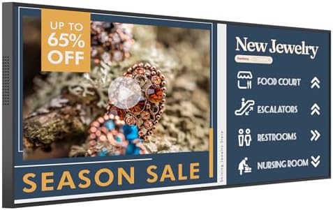 37" Digital Signage Display 1000-Nit Stretched Bar Monitor by Canlarriz