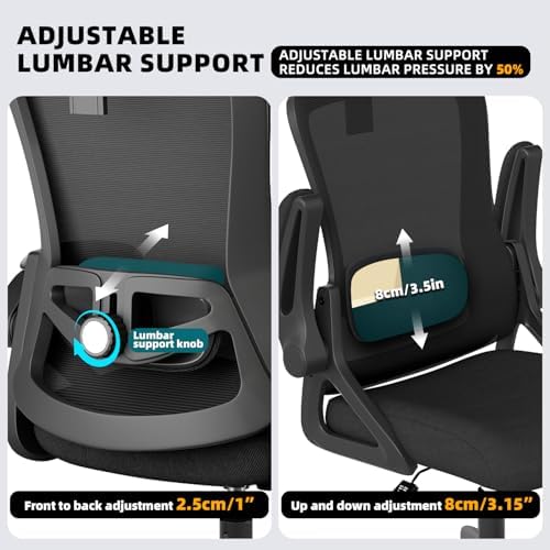 Ergonomic Office Chair Desk Chair with Adjustable Lumbar Support - Image 3