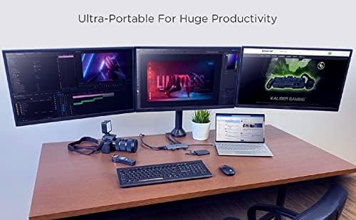 IOGEAR USB-C Triple Display Dock Station - 4K 60Hz - 2 HDMI - 1 DisplayPort - 2 USB 2-2 USB 3 - Ethernet - 3.5mm Audio - USB-C 100W PD - MacBook Pro/Air Thunderbolt 3 - Type C Laptop - GUD3C4K3P - Image 6