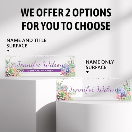 Name Plate for Desk-Personalized Name Plates for Desk-Name Plate Personalized for Office-Gifts for Teacher Boss Employee Appreciation Office Desk Decor (purple A), MYDZBJMT1009 - Image 2