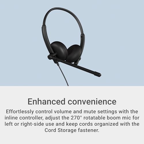 Dell Wired Headset WH125, Boom Mic, Black - Image 3