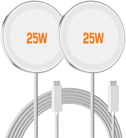 MagSafe 25W Wireless Charger for Apple Magnetic Fast Charging Pad by SMILESTATION