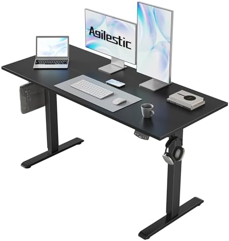Agilestic 48 * 24 Inch Height Adjustable Electric Standing Desk, Black by Agilestic