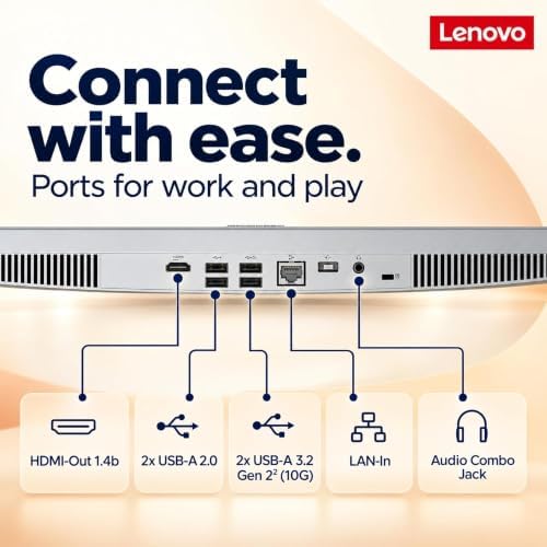 Lenovo IdeaCentre 24“ FHD All-in-One, 32GB RAM, 2TB SSD, Intel 4-Cores - Image 6