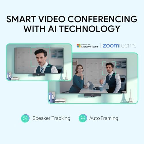 Yealink MeetingBar A10 4K Conference Room Webcam with 120 Wide Angle Camera, Android OS, Video Conferencing System with Microphone and Speaker, AI Speaker Tracking, Auto Framing, Teams Zoom Certified - Image 3