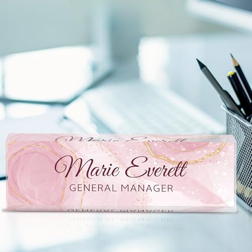 Custom Acrylic Name Plate for Desk, Personalized Office Decor - Image 2