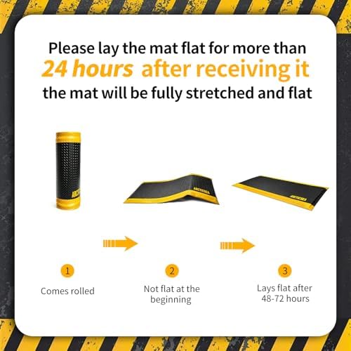 ARCTICSEA Anti Fatigue Mats Industrial 3 x 6 FT 15/16 Inch Extra Thick Standing Mat for Warehouse Workstation and Garage Black and Yellow - Image 5