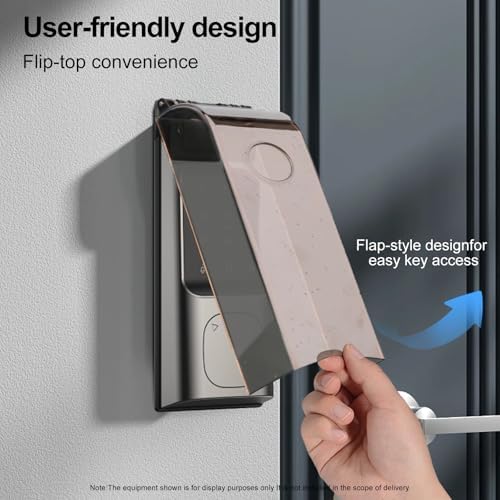 Outdoor Weatherproof Flip-top Cover, Plastic Sunshade and Rain Protection for Garage Door Keypad, Fingerprint Lock - Image 5