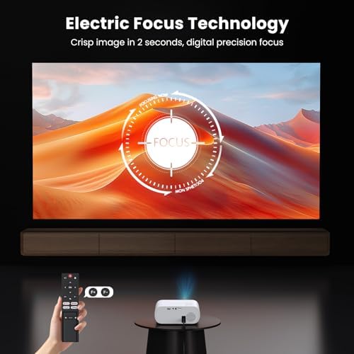 HOMPOW Official Licensed Smart Mini Projector with Wifi and Bluetooth - Image 6