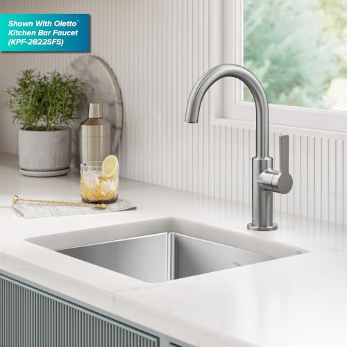 KRAUS Fairlane 17 in Undermount Single Bowl Stainless Steel Kitchen Sink - Image 6