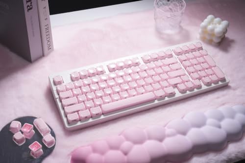 ZORNHER ZH980 Pink Mechanical Keyboard,95% Creamy Keyboard with Number Pad,Full Size Gaming Keyboard with Cute Jelly Glossy Keycaps,Girly Aesthetics Kitty Keyboard,Creamy Switches - Image 2