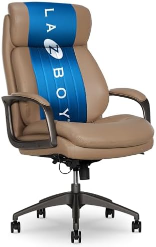 La-Z-Boy High-Back Ergonomic Office Chair, AIR Lumbar Support Leather Chair by Unknown