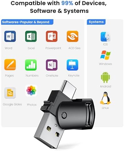 Presentation Clicker with USB-A & USB-C Receiver, 2.4GHz Wireless Presenter Remote with Volume Control & Red Light Pointer, Clicker for PowerPoint Slides Slide Advancer for Mac Computer, Plug & Play - Image 3