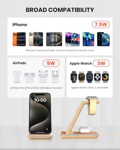 GEEKERA 3-in-1 Wireless Charging Station for iPhone, Watch & AirPods - Image 5