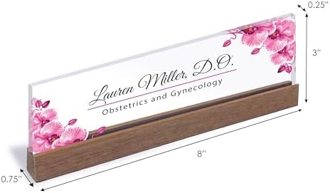 ARTBLOX | Personalized Name Plate Pink Orchid V2 Clear Acrylic - Image 3
