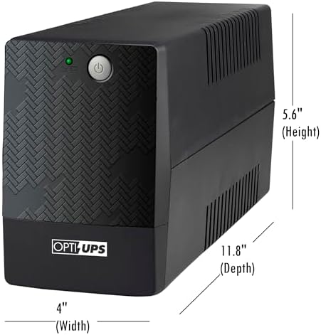 OPTI-UPS TS800E+ Line Interactive UPS Battery Backup & Surge Protector - Image 2