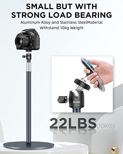 Webcam Stand, Light Stand Tripod with 360° Rotatable Ballhead for DSLR Camera, Ring Light, Webcam, Desktop Tripod for Video Recording, Shooting, Game Streaming, YouTube - Image 2