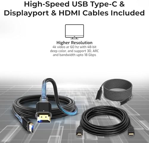 Dell WD19TBS Thunderbolt Dock Bundle - 4K Display, 1 Year Warranty, Dell Docking Station Dual Monitor with 180W Adapter, Anyhdd HDMI, DisplayPort, Thunderbolt Cable - Laptop & Computer Docking Station - Image 5