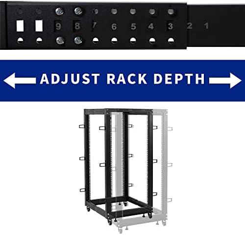 VIVO 25U Freestanding Server Rack Cart - Image 3