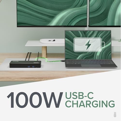 Plugable USB C Triple Display Docking Station | 100W PD, 3X HDMI - Image 5