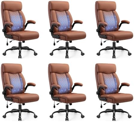 High Back Executive Office Chair with Inflatable Lumbar Support by Fidom