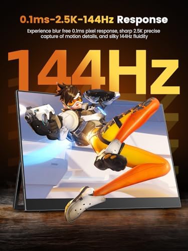 UPERFECT Portable Gaming Monitor 144Hz 2.5K, 16” 0.1ms 100% DCI-P3 QLED - Image 2