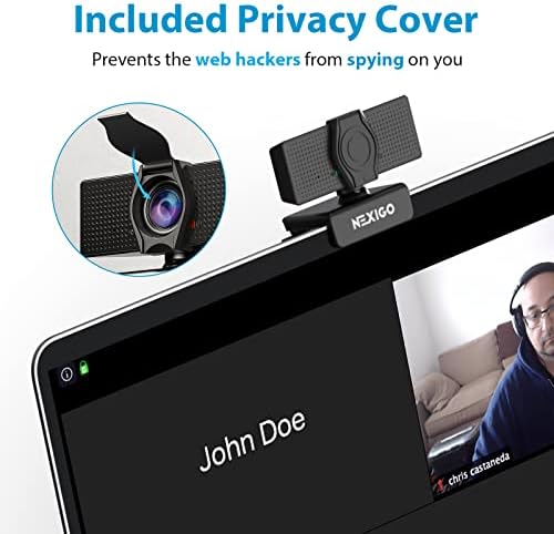 NexiGo N60 1080P Webcam with Microphone, Software Control & Privacy Cover, USB HD Computer Web Camera, Plug and Play, for Zoom/Skype/Teams, Conferencing and Video Calling - Image 3