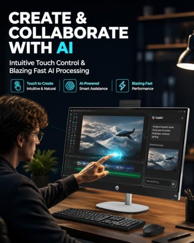 HP 27" All in One Desktop Computer Touchscreen Copilot PC 64GB DDR5 1TB SSD - Image 6