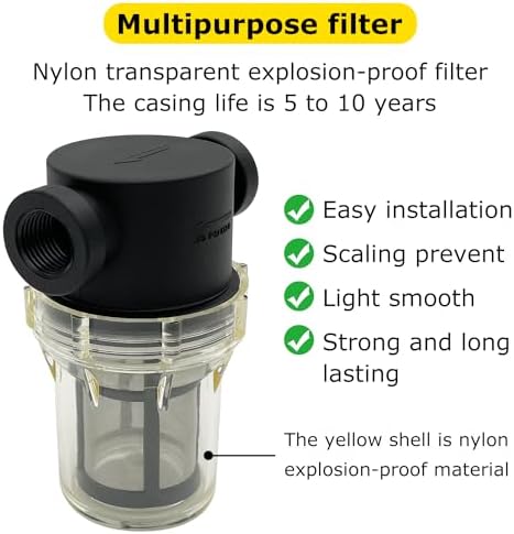 1/2" Female NPT in-Line Strainer with 100 mesh Stainless Steel Filter Screen (1/2“ 100 Mesh) - Image 3