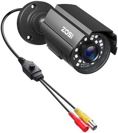 ZOSI 1080P CCTV Camera Outdoor Indoor Hybrid 4 in 1 HD TVI/CVI/AHD/CVBS Home Security Cameras System,Night Vision,Waterproof Metal Housing Bullet Cam For 960H,720P,1080P,5MP,4K analog Surveillance DVR by ZOSI