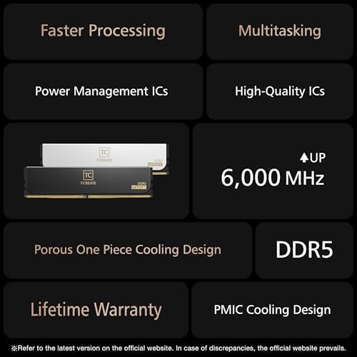 TEAMGROUP T-Create Expert 48GB KIT 2 X 24GB DDR5-7200 PC5-57600 CL34 Dual C - Image 7