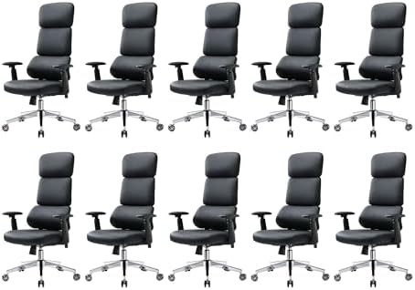 EUREKA ERGONOMIC Remi High Back Office Chair, PU Leather Office Chair with Wheels, Leather Desk Chair, Executive Office Chair Comfy for Home & Office, Black (Pack of 10) by EUREKAERGONOMIC