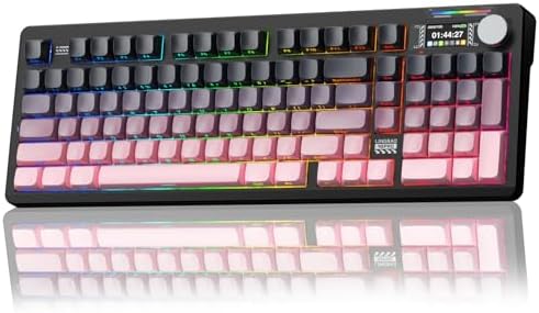 LINGBAO K98 PRO Wireless Mechanical Gaming Keyboard with Screen & Knob by CORBOBO