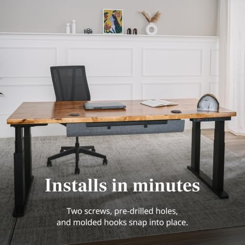 UPLIFT Desk FlexMount Desk Cable Management Channel (Light Gray) - Image 4