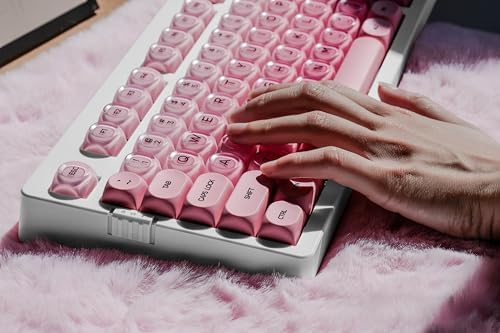 ZORNHER ZH980 Foundation Mechanical Keyboard,95% Pink& White Creamy Keyboard with Number Pad,Cute Jelly MOA Profile Keycaps,Creamy Sounding Linear Switches,Hot-Swappable,RGB Backlit - Image 5