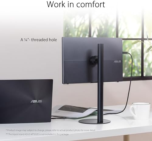 ASUS ZenScreen 15.6” 1080P Portable Monitor (MB16ACVR) - Full HD, IPS, Eye Care, Flicker Free, Blue Light Filter, Kickstand, USB-C Power Delivery, for Laptop, PC, Phone, Console - Image 5