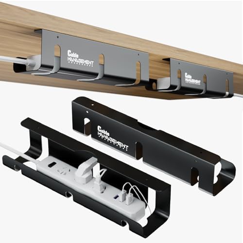 Under Desk Cable Management Tray, 2-Pack 16" Cable Raceway by Unknown