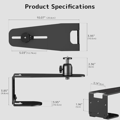 PUTORSEN Projector Wall & Ceiling Mount,Fits 1/4" Screw,22 lbs Load - Image 6