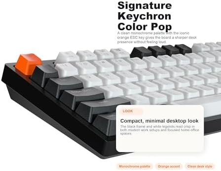 Keychron C1 Wired TKL Hot-Swappable Mechanical Keyboard, White Backlight - Image 4